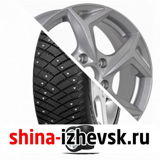Колесо в сборе Goodyear Ultra Grip Ice Arctic 215/65 R16 T 98 + RST R066 6.5xR16 5×112 ET46 DIA57.1 Серый с алмазной проточкой в Ижевске